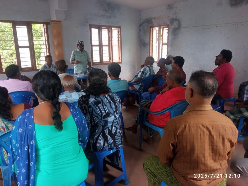 Dalit women in a self-help group meeting in Radhapuram Block, Tirunelveli